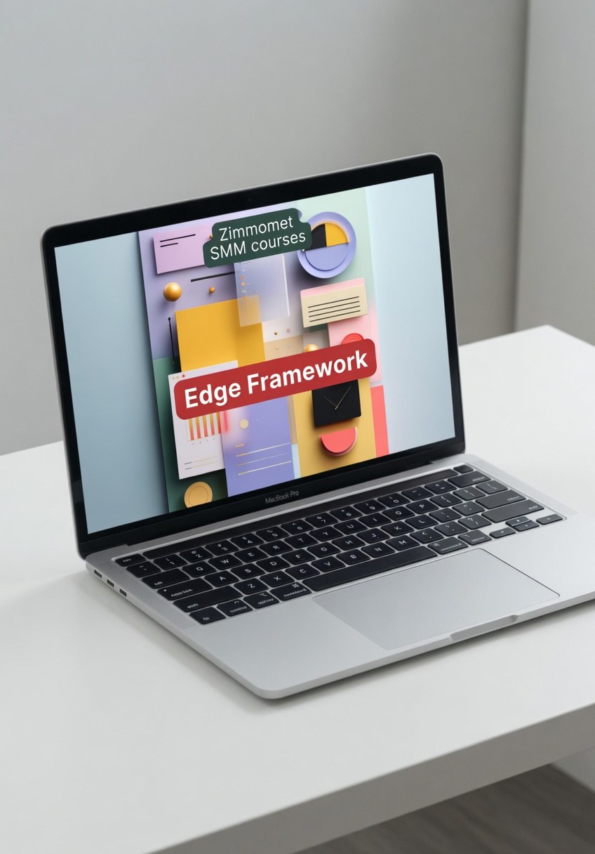 Laptop displaying 'Edge Framework" course